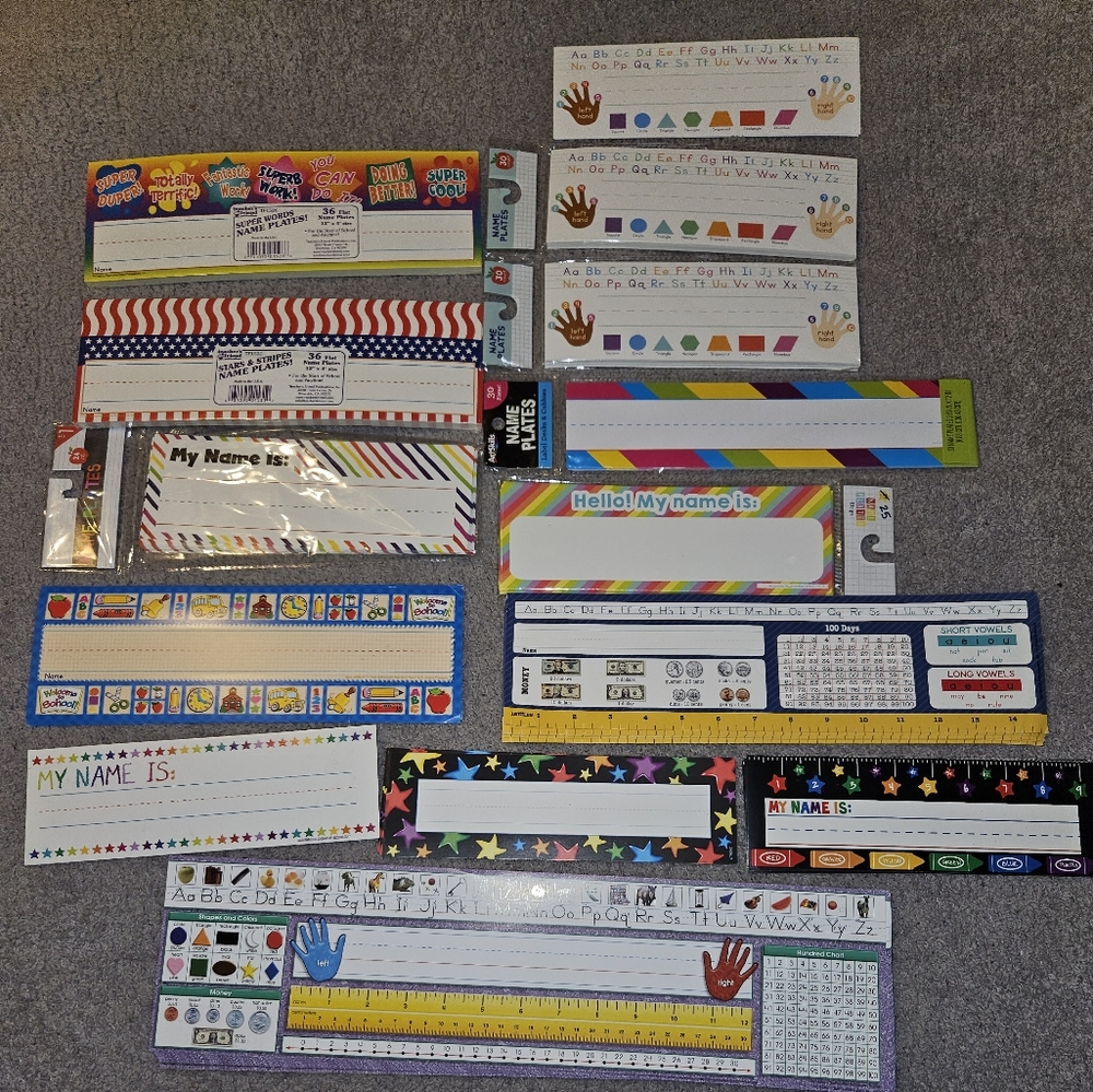 Name Place Desk Labels Cubbie Markers Teacher Materials Teacher's Friend